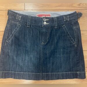 Gap Jeans Dark Blue Denim mini Skirt size 0 Y2K